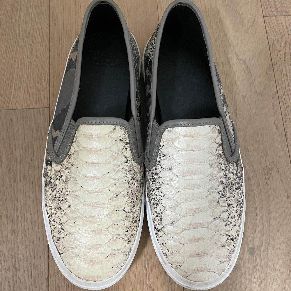 Snake Skin Slip-On Coach Sneakers